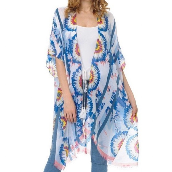Private Label Other - CLEARANCE! Anna Sheer Floral Print Kimono Cover Up NEW!